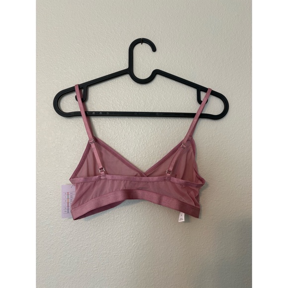 Auden | Sheer Mesh Unlined Wirefree Bralette in Purple/Mauve - Picture 2 of 11